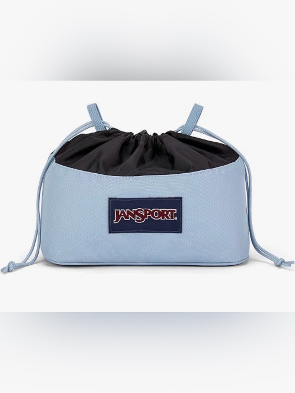 Jansport Light Blue Drawstring Pouch Cinched Caddy School Organizer - Blue Dusk